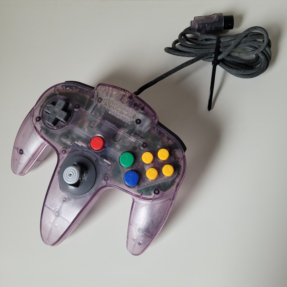 Nintendo 64 Controller Atomic Purple Translucent OEM N64 Gamepad Retro Gaming